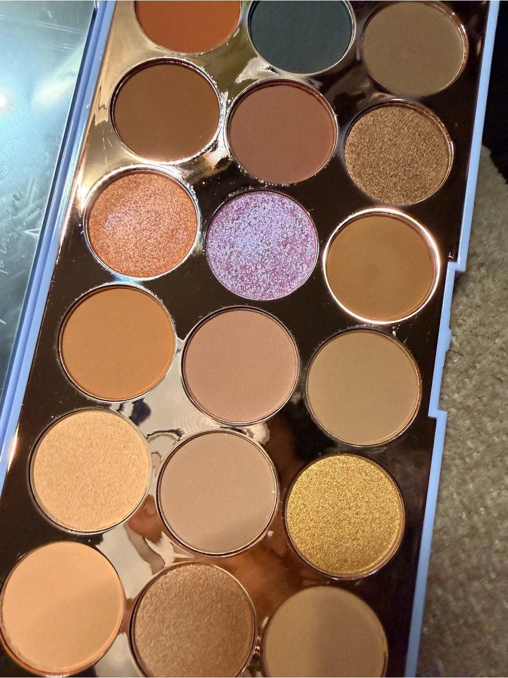 New Neutral & Pink Shimmer Eyeshadow Palette — Warm Brown and Pink Shades